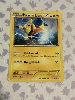 Pokemon Pikachu Libre Trainer Kit 30/30 Holo Card NM Condition - Image 1