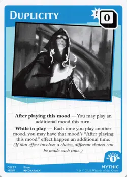 MTG Secret Lair Mood Swings - Duplicity - Mythic - Card # 0037 - Image 1