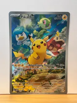 Pikachu 027 Sv: Scarlet & Violet Promo Cards Holo Full Art Adventuring Together - Image 1