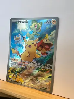 Pikachu 027 Sv: Scarlet & Violet Promo Cards Holo Full Art Adventuring Together - Image 3