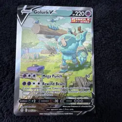 Pokemon TCG Evolving Skies Golurk v Holo Card Alternative Art Ultra Rare 182/203 - Image 1