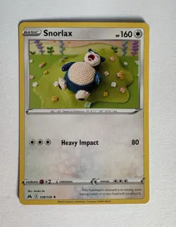 Snorlax 109/159 Crown Zenith Rare Holo English Pokemon Card 2023 - Image 1
