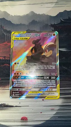 NM Marshadow & Machamp GX (199/214) Unbroken Bonds Tag Team Alt Art Pokemon Card - Image 1