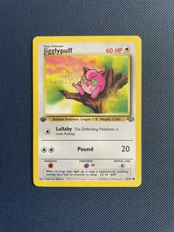 Pokemon TCG Jigglypuff Jungle 54/64 Regular 1st Edition Common - Image 1
