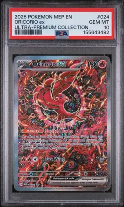 Pokemon 2025 Oricorio ex #024 Me: Mega Evolution Promo Holo PSA 10 EN - Image 1