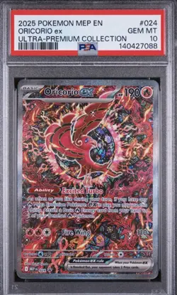 Pokemon TCG Oricorio ex 024 Me: Mega Evolution Promo Holo PSA 10 2025 - Image 1