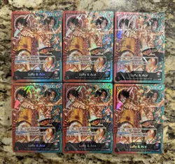 6x ONE PIECE ENGLISH TCG: (ST-30) Starter Deck EX: Luffy & Ace BRICK ONLY SEALED - Image 1