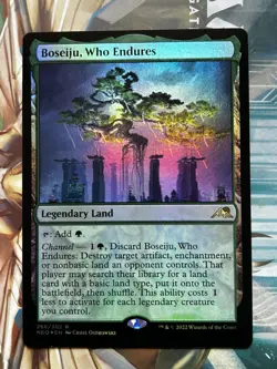 MTG Kamigawa Neon Dynasty Boseiju Who Endures Foil NM Magic the Gathering - Image 1