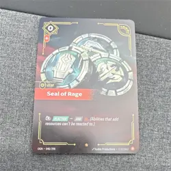 League of Legends Seal of Rage Gear Card 040/298 Regular English 2025 - Image 1