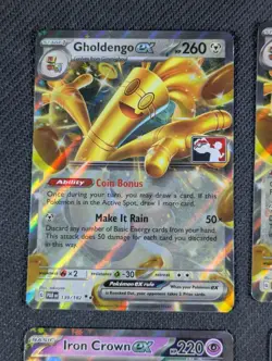Lot of 4 Pokemon Prize Pack Stamped Cards Gholdengo Iron Hands Iron Crown - Image 2