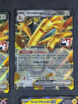 Lot of 4 Pokemon Prize Pack Stamped Cards Gholdengo Iron Hands Iron Crown - Image 3