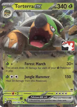 Torterra ex 012/162 Holo Double Rare Prize Pack Series Cards Pokemon LP - Image 1