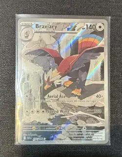 Braviary IR 155/086 SV Black Bolt English Pokemon Card, Near Mint Condition - Image 1