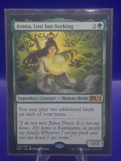 Azusa, Lost But Seeking Extended Art Core Set 2021 MTG LP - Image 1