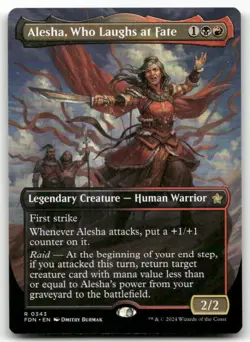 Alesha, Who Laughs at Fate (Borderless) #343 (NM) Foundations FDN Magic MTG - Image 1