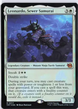 Leonardo, Sewer Samurai 0017 Teenage Mutant Ninja Turtles Magic MTG Foil NM - Image 1