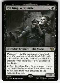 Rat King, Verminister 0071 Teenage Mutant Ninja Turtles Magic: The Gathering NM - Image 1