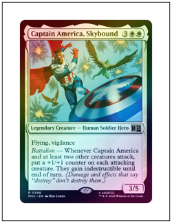 Captain America, Skybound, Foil, Marvel Super Heroes, Magic MTG NM - Image 1