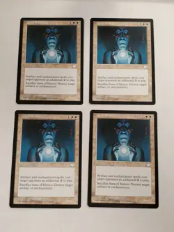 MTG Playset 4x Aura of Silence (Weatherlight/White/U) - BGM - Image 1