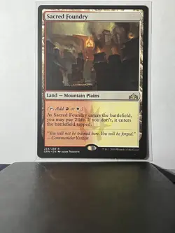 Sacred Foundry #254/259 Rare Land - Mountain/Plains Guilds of Ravnica GRN - Image 1