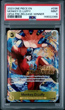 2023 ONE PIECE PROMO KINGDOMS OF INTRIGUE PRE-RELEASE MONKEY D. LUFFY PSA 9 - Image 1