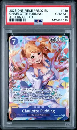 2025 One Piece PRB02-Premium Booster - Charlotte Pudding #010 - Alt Art - PSA 10 - Image 1
