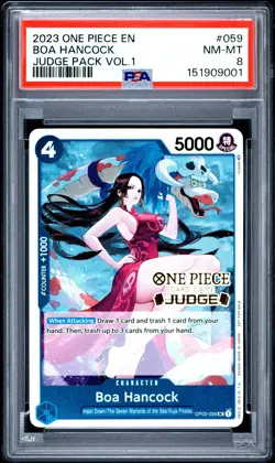 2023 ONE PIECE JUDGE PACK VOLUME 1 #059 BOA HANCOCK PSA 8 - Image 1
