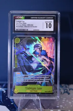 Trafalgar Law CGC 10 EB03-062 Secret Rare Alt Art One Piece Heroines Edition - Image 1