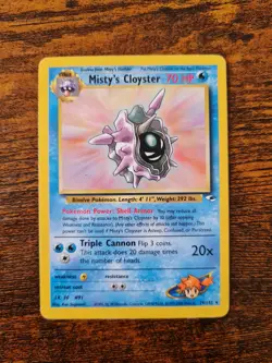 Misty's Cloyster Gym Heroes Trainer Pokemon Card 29/132 - Image 1
