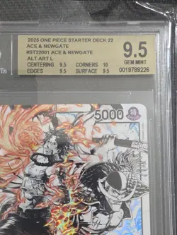 BGS 9.5 Ace & Newgate ST22-001* Alt Art One Piece from Starter Deck 9.5x3 10x1 - Image 2