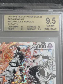 BGS 9.5 Ace & Newgate ST22-001* Alt Art One Piece from Starter Deck 9.5x3 10x1 - Image 4