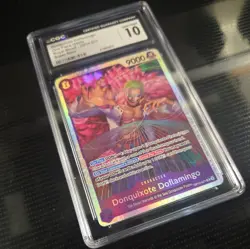 One Piece Donquixote Doflamingo OP10-071 Royal Blood Super Rare Foil PSA 10 9000 - Image 2