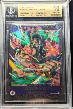 Roronoa Zoro OP01-025 BGS 10 Flagship Battle One Piece Promo - Image 1