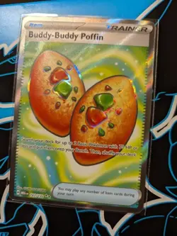 Buddy Buddy Poffin 167/132 Mega Evolution Full Art Secret Rare Pokemon Card NM - Image 1