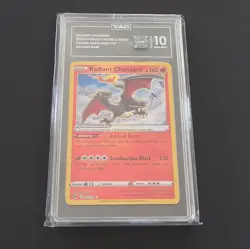 Pokemon TCG Radiant Charizard 020/159 Crown Zenith Radiant Rare Holo Eng TAG 10 - Image 1