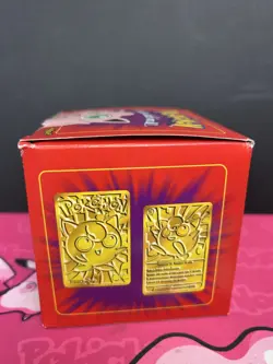 Pokemon Burger King Jigglypuff 23K Gold Plated Trading Card Poke Ball Box | G20 - Image 3