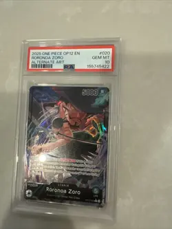 Roronoa Zoro (020) (Alternate Art) OP12-020 Legacy of the Master Foil PSA 10 - Image 2
