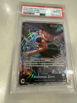 Roronoa Zoro (020) (Alternate Art) OP12-020 Legacy of the Master Foil PSA 10 - Image 3