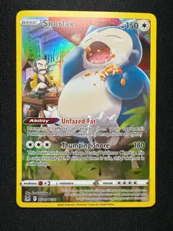 Pokemon TCG Snorlax TG10/TG30 – Trainer Gallery Full Art – Lost Origin – NM - Image 2