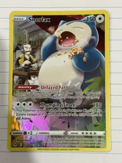 Pokemon TCG Snorlax Lost Origin Trainer Gallery Tg10/Tg30 Holo Ultra Rare - Image 2
