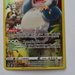 Pokemon TCG Snorlax Full Art Holo Ultra Rare Lost Origin TG10/TG30 - Image 4
