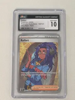 CGC 10 GEM MINT Raifort 142/131 FULL ART Prismatic Evolutions Pokemon Card 191 - Image 1