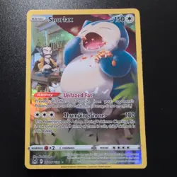 Pokemon TCG Snorlax Lost Origin Trainer Gallery Holo Ultra Rare Card TG10/TG30 - Image 1