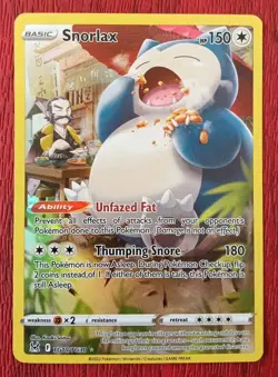 Pokemon TCG Snorlax Lost Origin Trainer Gallery Tg10/Tg30 Holo Ultra Rare - Image 1