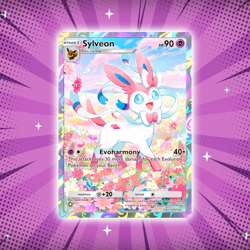 Sylveon #76 Illustration Rare Pokemon TCG Pocket Eevee Grove Holo Card - Image 1