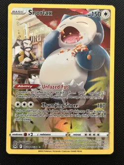 Pokemon TCG Snorlax Holo Card TG10/TG30 Swsh11: Lost Origin Trainer Gallery - Image 1