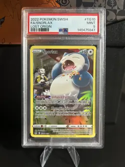 Pokemon TCG Snorlax Lost Origin Trainer Gallery Tg10/Tg30 Holo Ultra Rare PSA 9 - Image 1