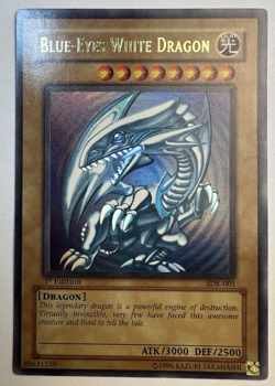 Yu-Gi-Oh! BLUE-EYES WHITE DRAGON - SDK-001 - Ultra Rare 1st Edition -LP - Image 1
