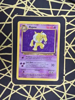 🔥 Hypno 23/62 🔥 Original Non Holo Rare Fossil Set Pokemon Card WOTC TCG 1999 - Image 2