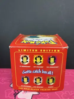 Pokemon Burger King Charizard 23K Gold Plated Trading Card Poke Ball Box | G20 - Image 3